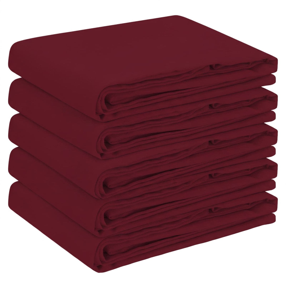 Table Cloth 5 pcs Oval Wine Red 160 x 220 cm Polyester