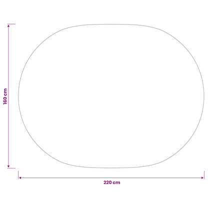 Table Cloth 5 pcs Oval Wine Red 160 x 220 cm Polyester