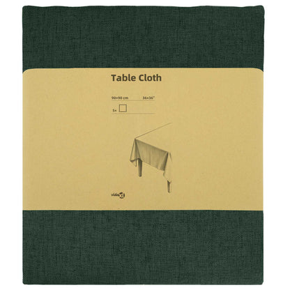 Table Cloth 5 pcs Square Dark Green 90 x 90 cm