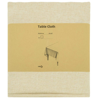 Table Cloth 5 pcs Square Cream White 90 x 90 cm