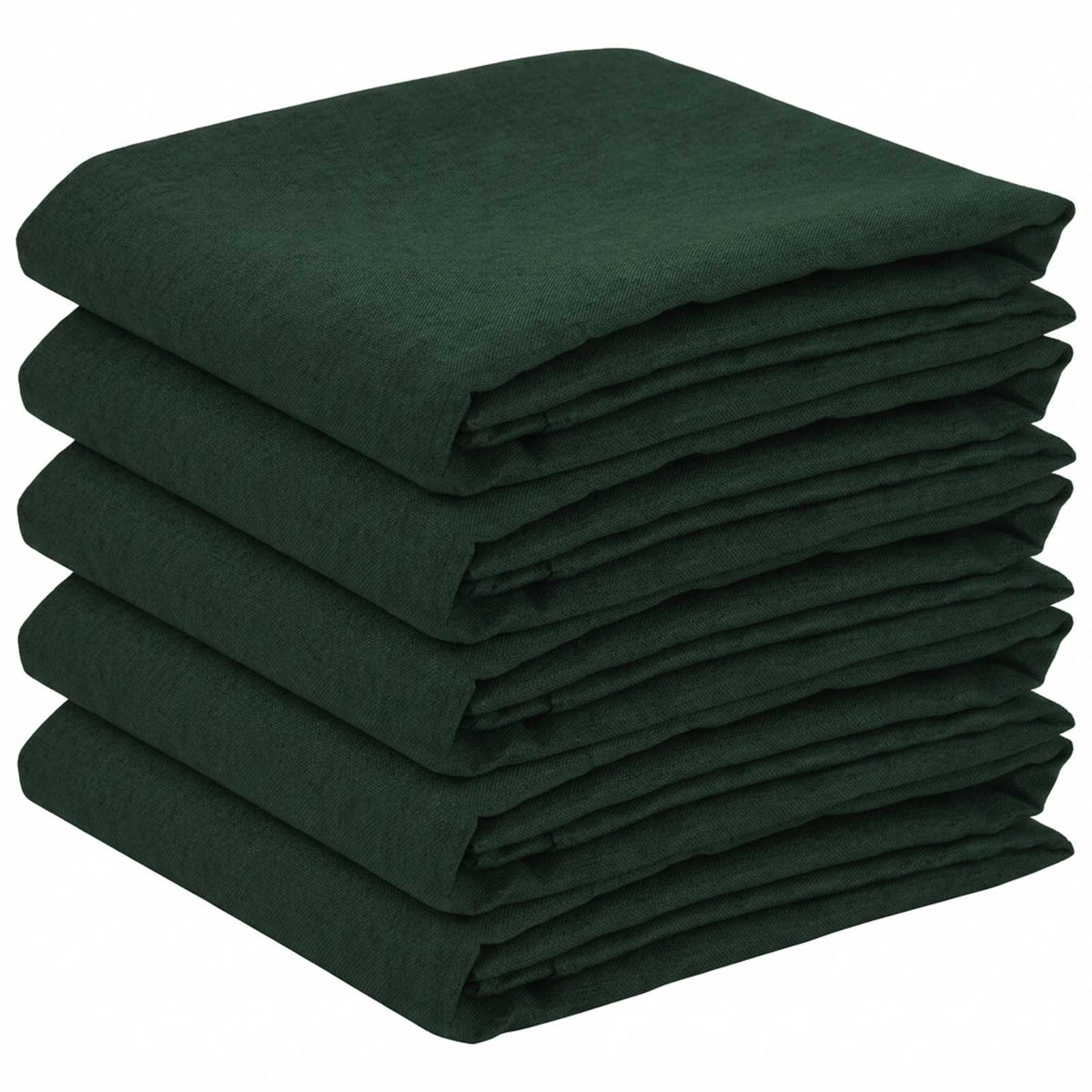 Table Cloth 5 pcs Rectangular Dark Green 110 x 140 cm