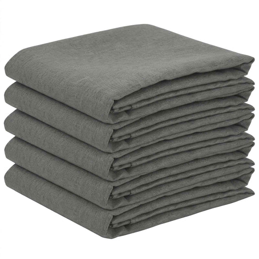 Table Cloth 5 pcs Rectangular Light Grey 110 x 180 cm
