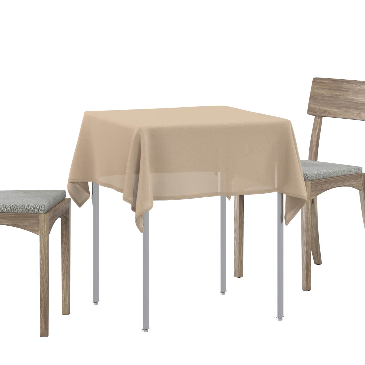 Table Cloth 5 pcs Rectangular Beige 140 x 140 cm