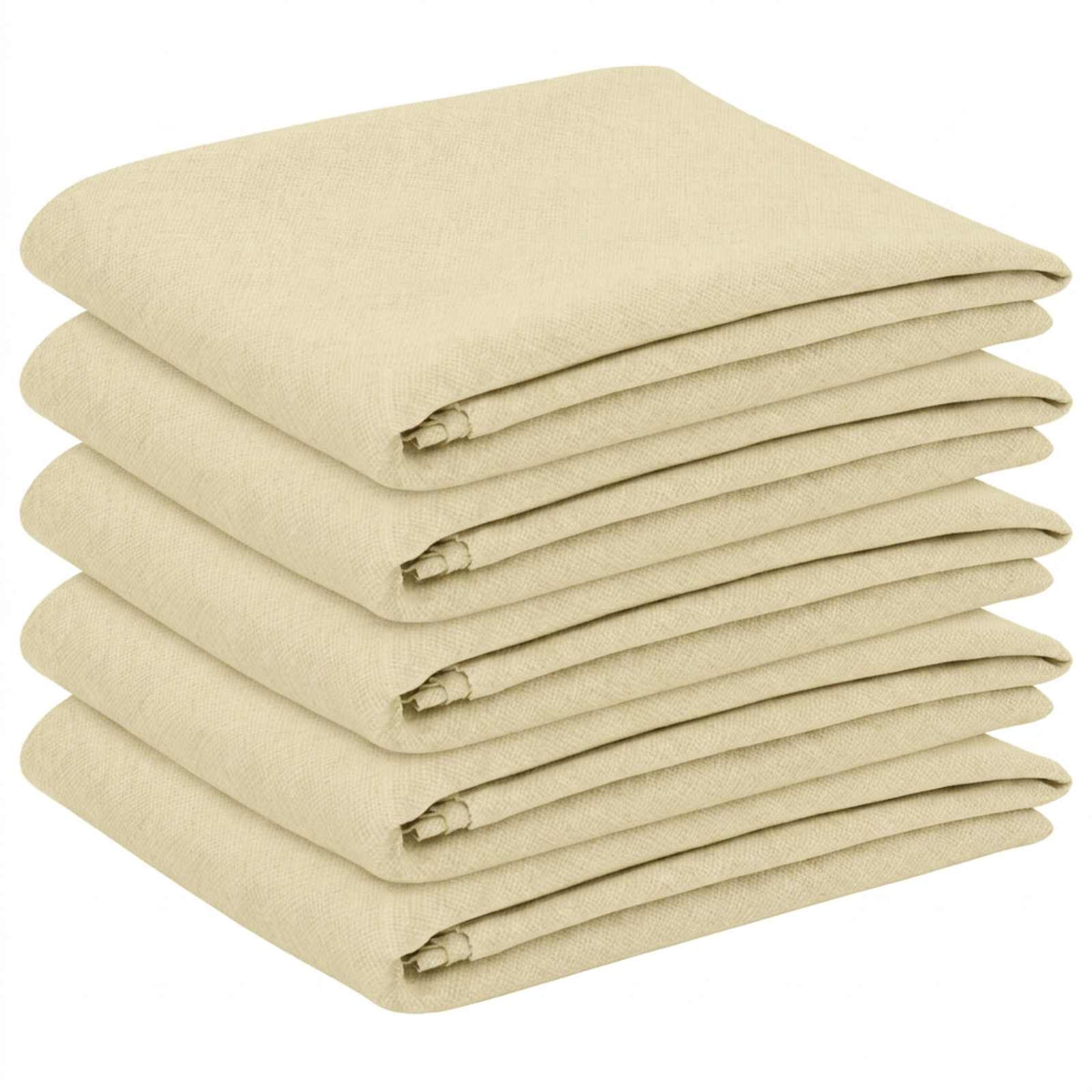Table Cloth 5 pcs Rectangular Cream White 140 x 180 cm
