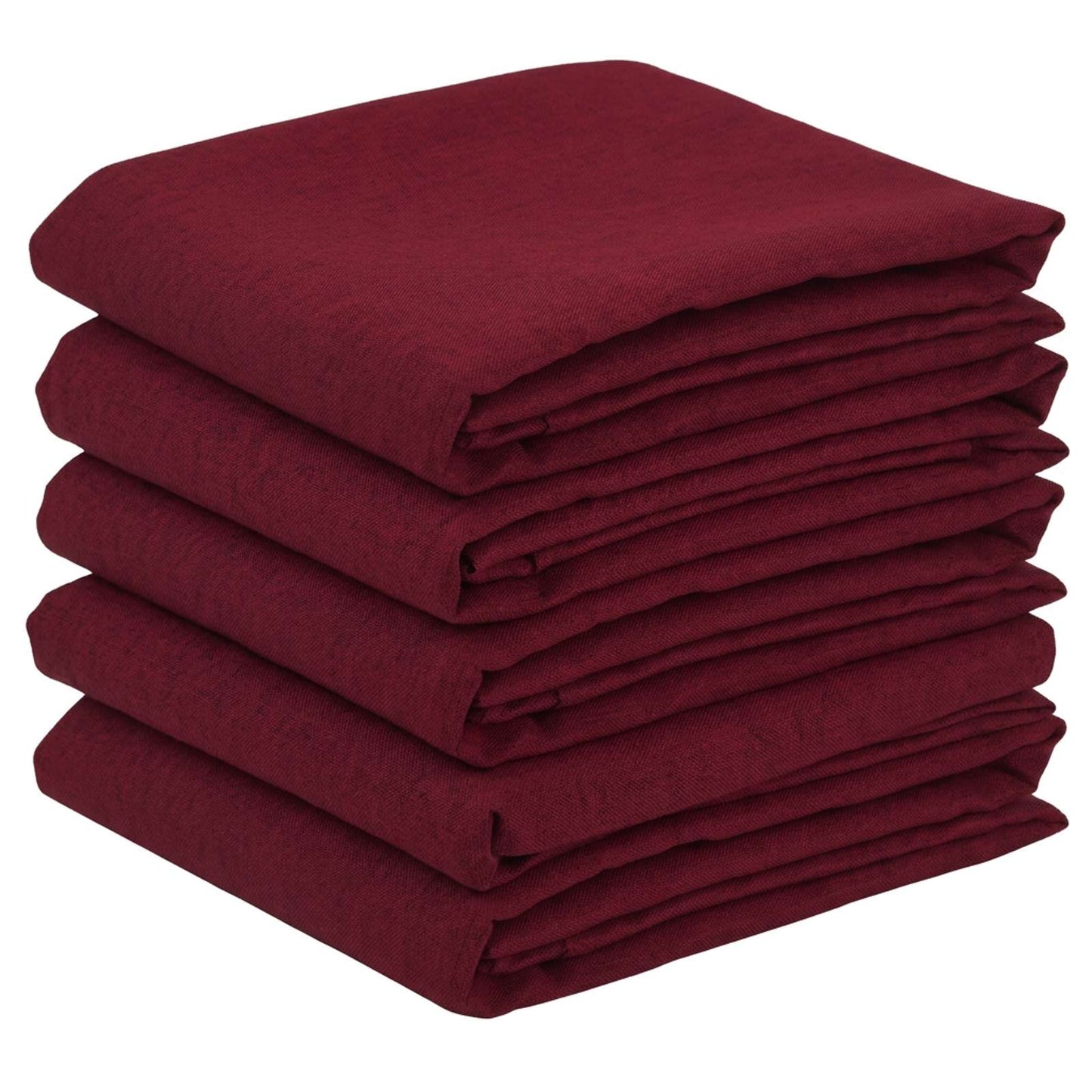 Table Cloth 5 pcs Rectangular Wine Red 140 x 200 cm