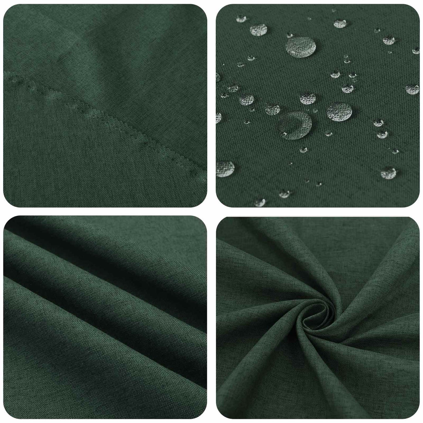 Table Cloth 5 pcs Rectangular Dark Green 140 x 220 cm