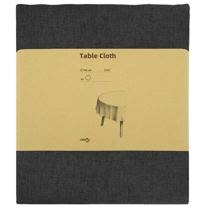Table Cloth 5 pcs Round Dark Grey Ø 140 cm