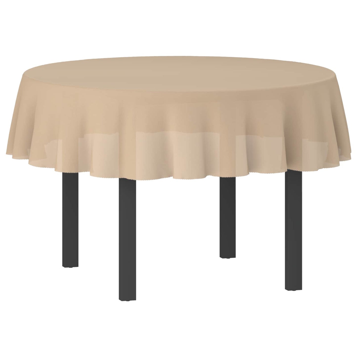 Table Cloth 5 pcs Round Beige Ø 140 cm