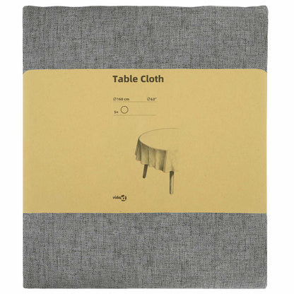 Table Cloth 5 pcs Round Light Grey Ø 160 cm