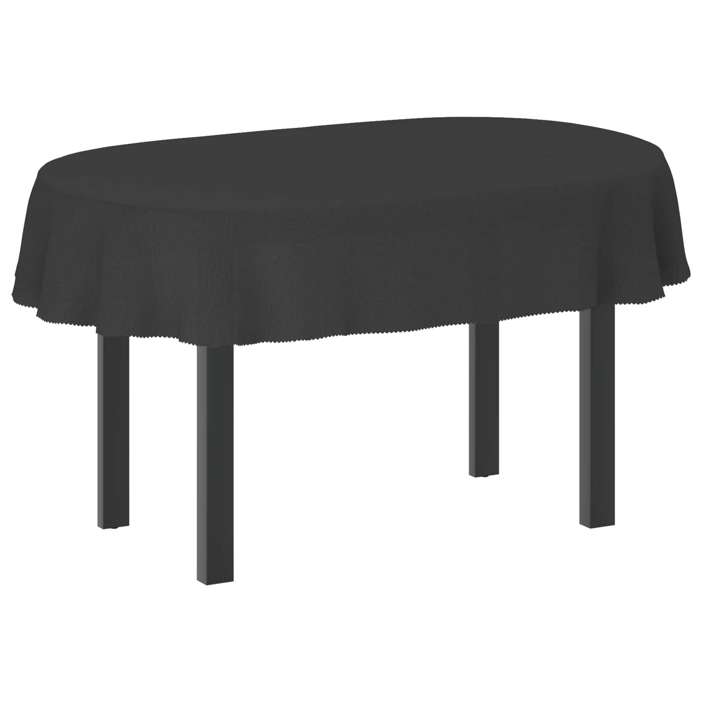 Table Cloth 5 pcs Oval Dark Grey 130 x 180 cm