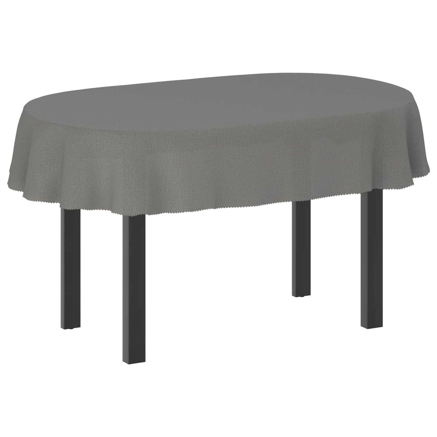 Table Cloth 5 pcs Oval Light Grey 130 x 180 cm