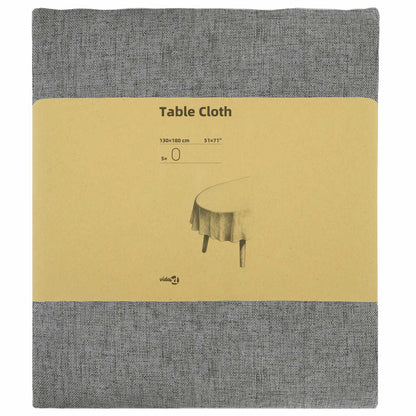 Table Cloth 5 pcs Oval Light Grey 130 x 180 cm