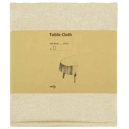 Table Cloth 5 pcs Oval Cream White 130 x 180 cm