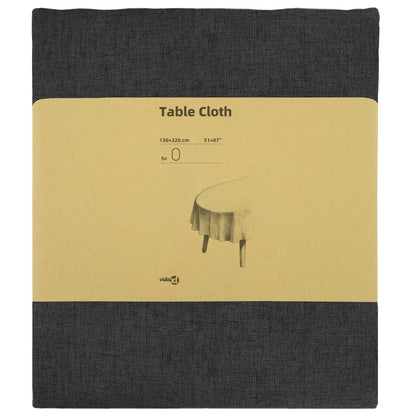 Table Cloth 5 pcs Oval Dark Grey 130 x 220 cm