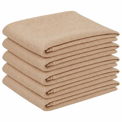 Table Cloth 5 pcs Oval Beige 130 x 220 cm