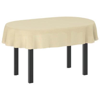 Table Cloth 5 pcs Oval Cream White 130 x 220 cm
