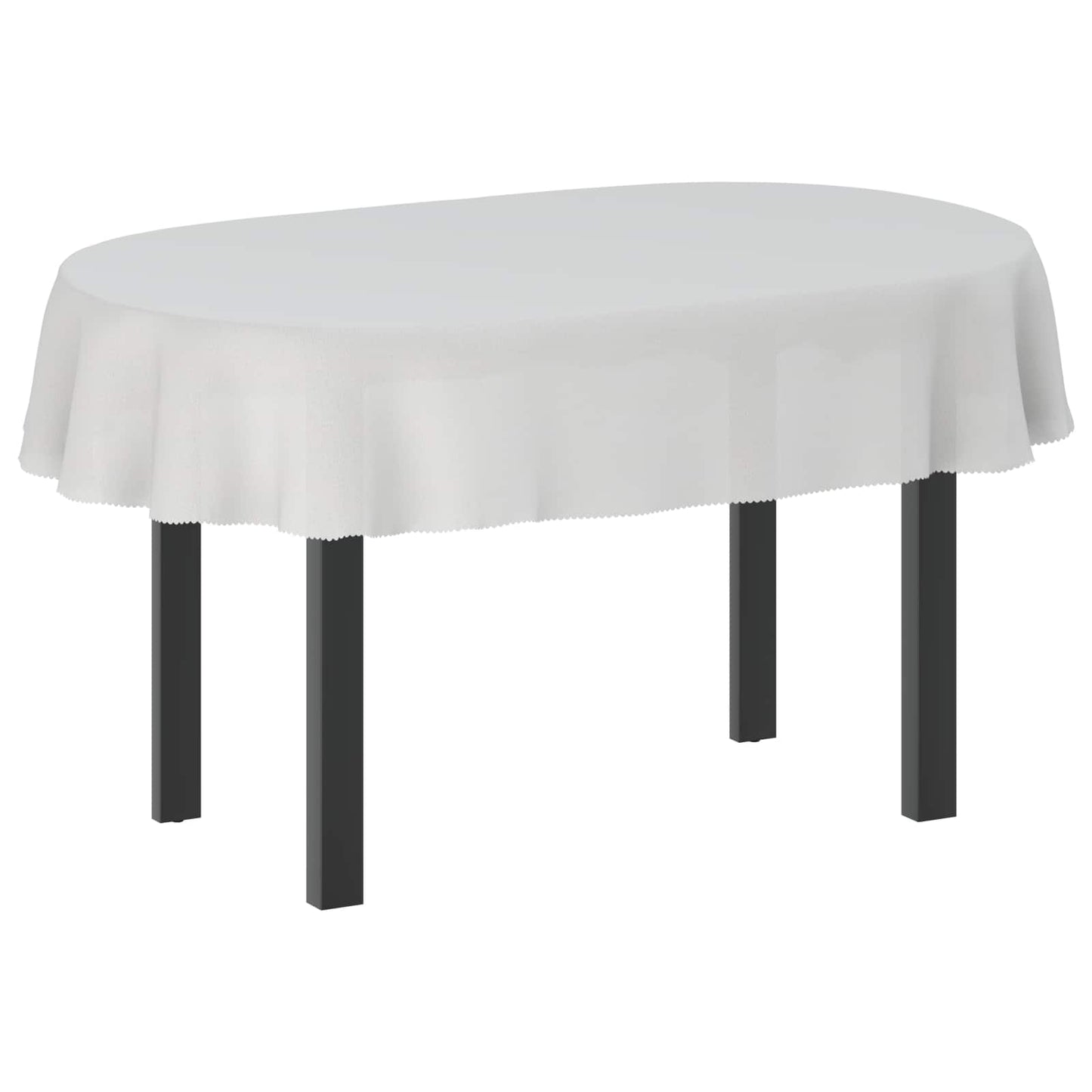Table Cloth 5 pcs Oval White 160 x 220 cm