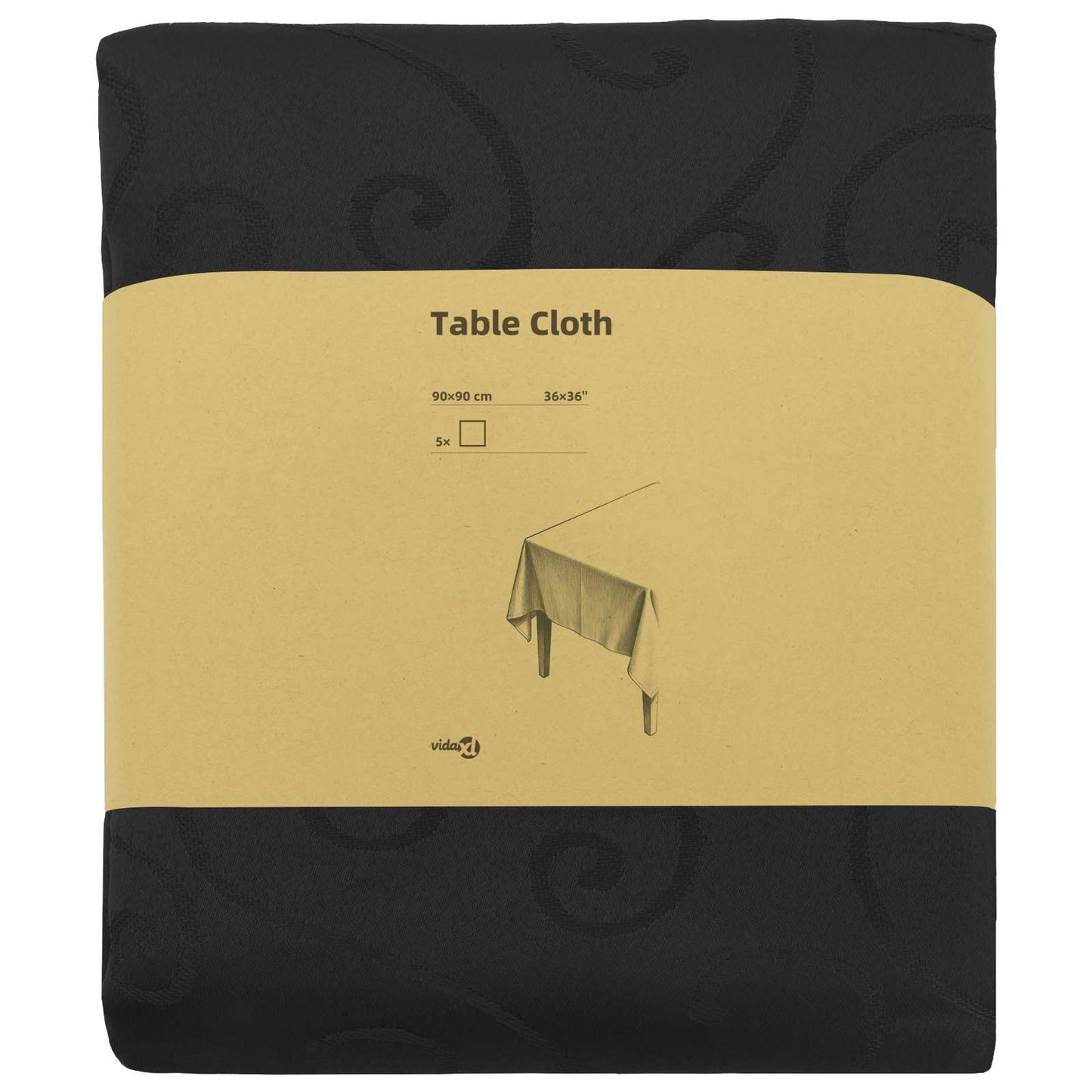 Table Cloth 5 pcs Square Dark Grey 90 x 90 cm