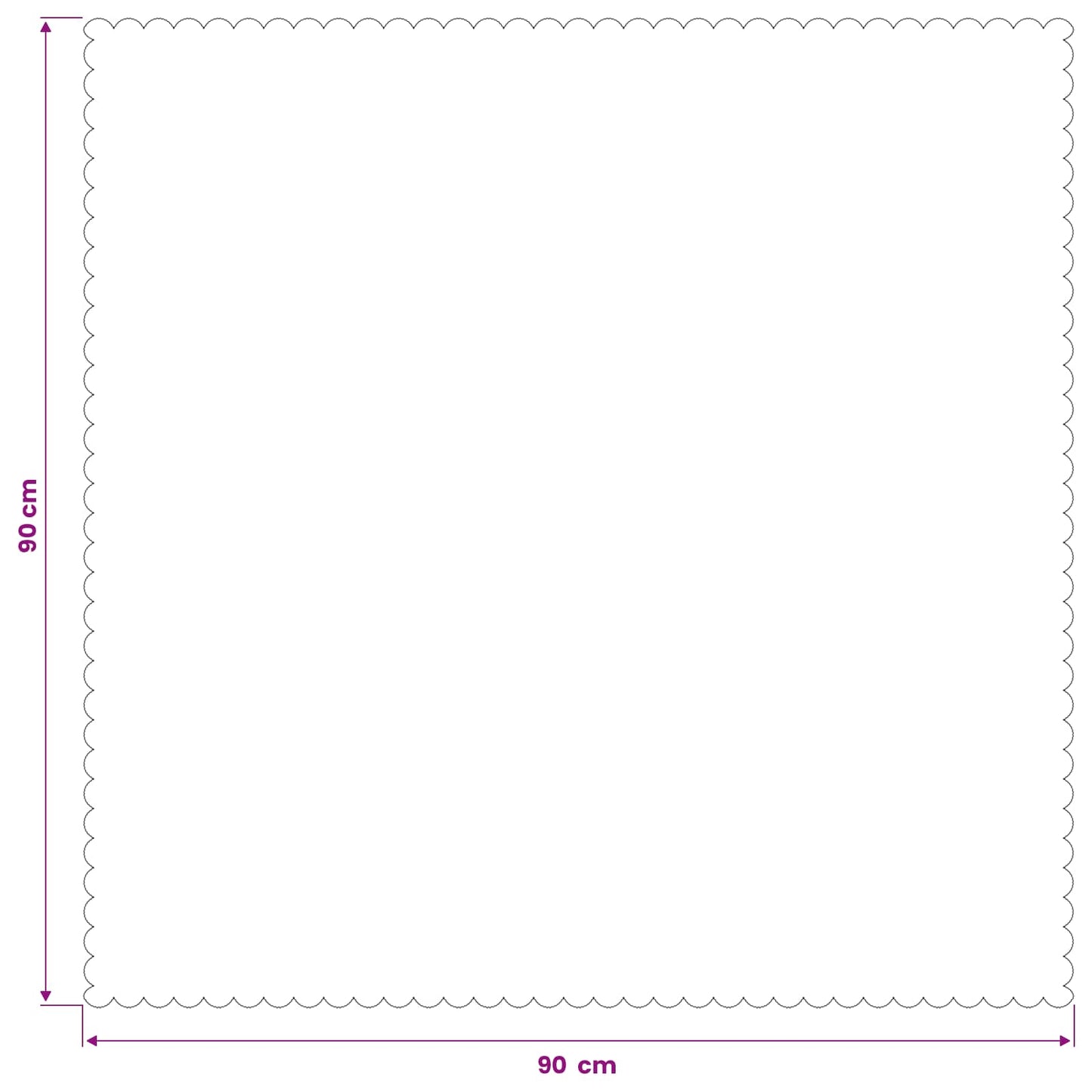Table Cloth 5 pcs Square Light Grey 90 x 90 cm