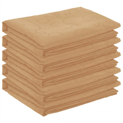 Table Cloth 5 pcs Square Beige 90 x 90 cm