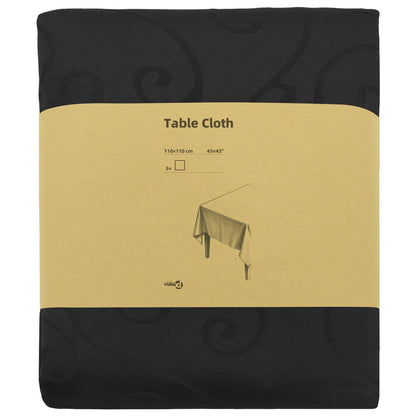 Table Cloth 5 pcs Square Dark Grey 110 x 110 cm