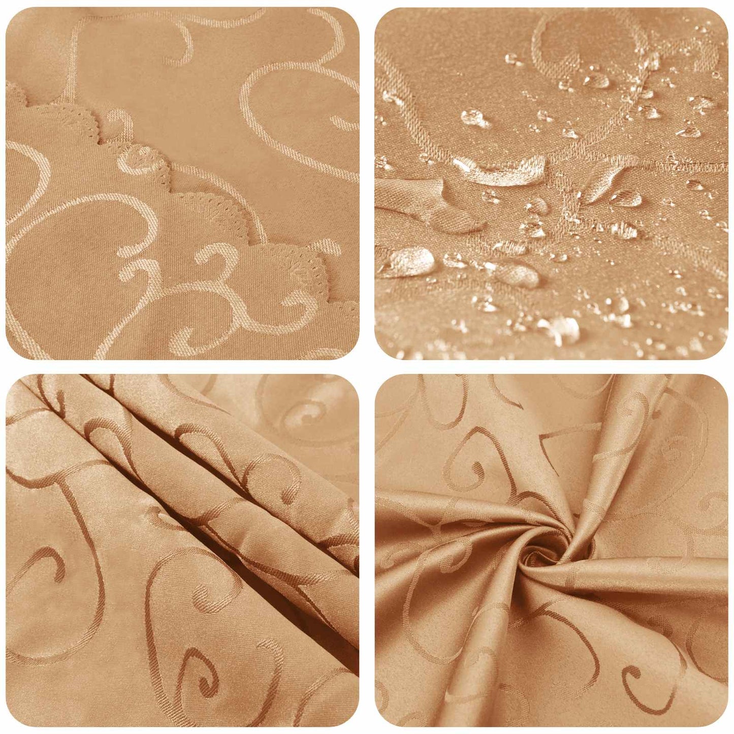 Table Cloth 5 pcs Square Beige 110 x 110 cm