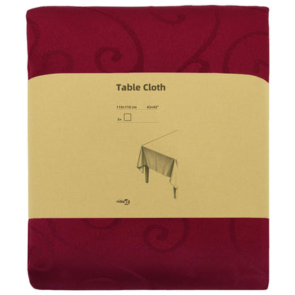 Table Cloth 5 pcs Square Wine Red 110 x 110 cm