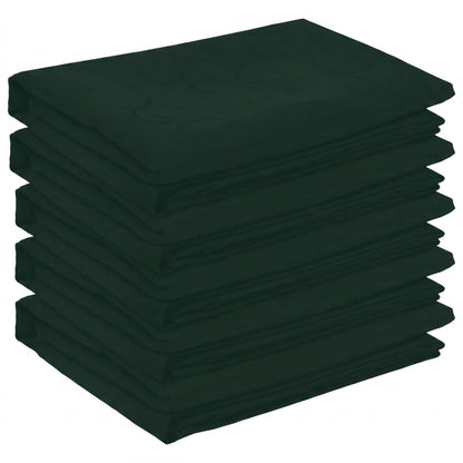 Table Cloth 5 pcs Rectangular Dark Green 110 x 140 cm