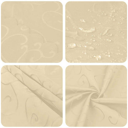Table Cloth 5 pcs Rectangular Cream White 110 x 140 cm