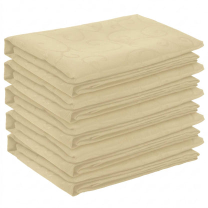 Table Cloth 5 pcs Rectangular Cream White 110 x 140 cm