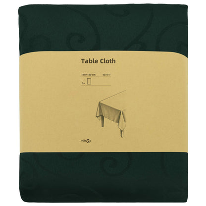 Table Cloth 5 pcs Rectangular Dark Green 110 x 180 cm