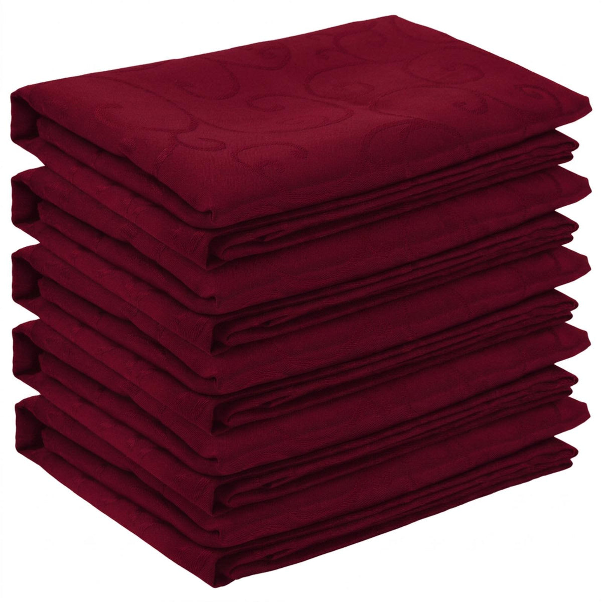 Table Cloth 5 pcs Rectangular Wine Red 140 x 160 cm