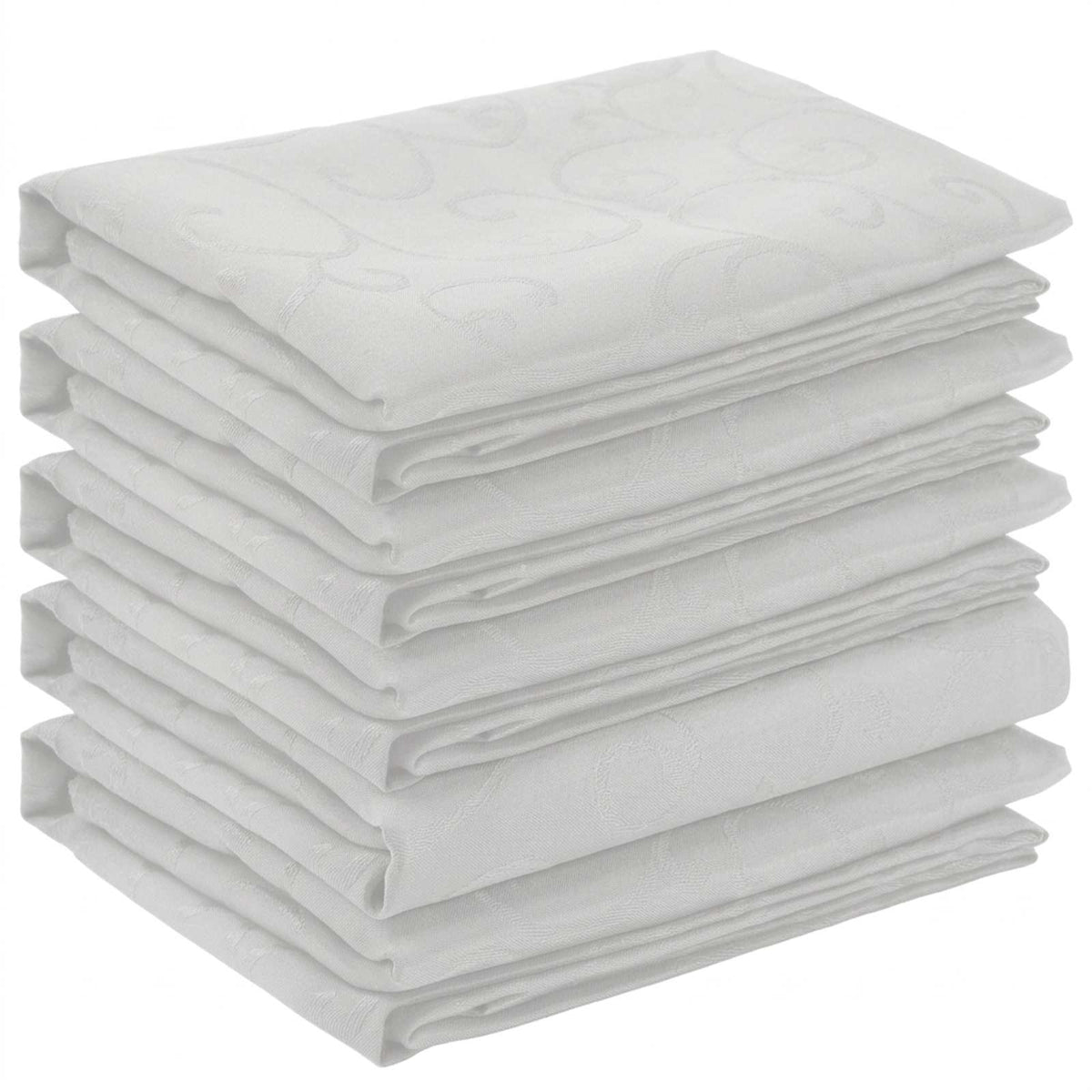 Table Cloth 5 pcs Rectangular White 140 x 180 cm