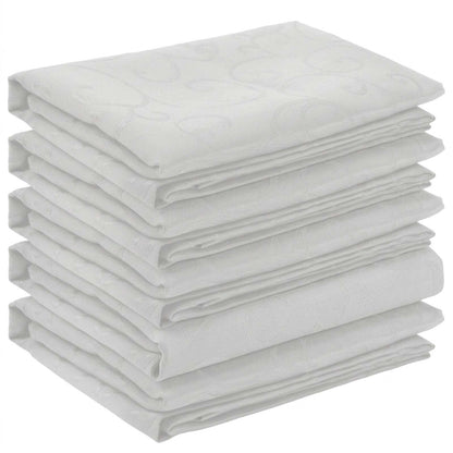 Table Cloth 5 pcs Rectangular White 140 x 180 cm