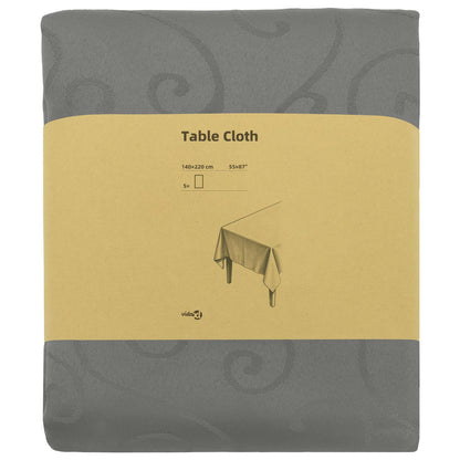 Table Cloth 5 pcs Rectangular Light Grey 140 x 220 cm