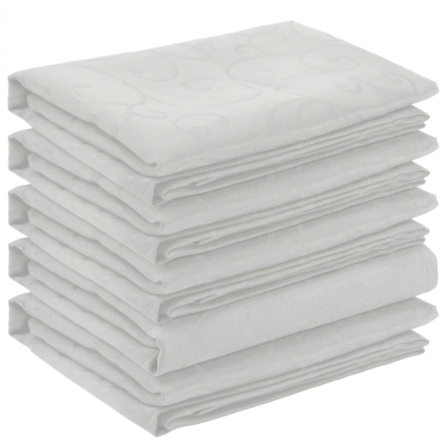 Table Cloth 5 pcs Rectangular White 140 x 220 cm
