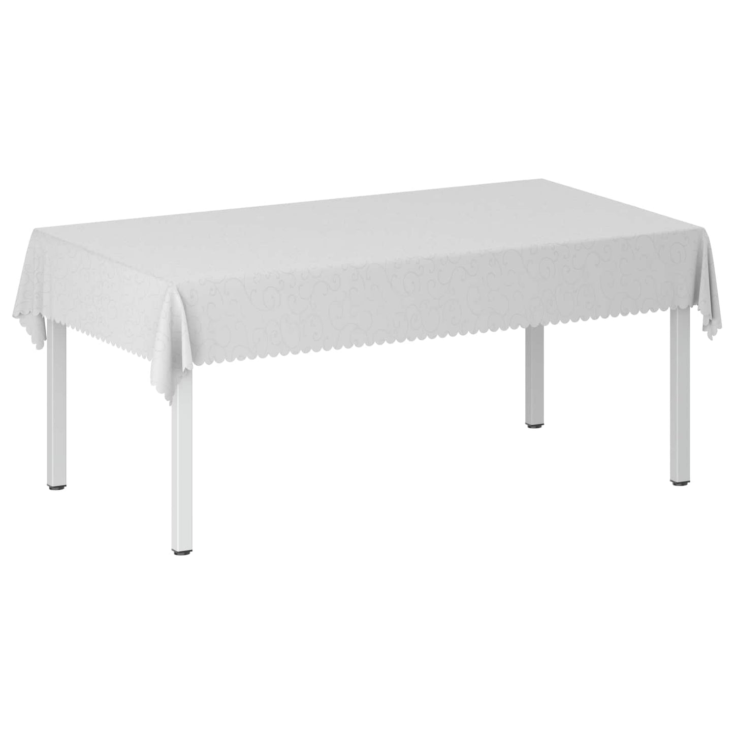 Table Cloth 5 pcs Rectangular White 140 x 260 cm