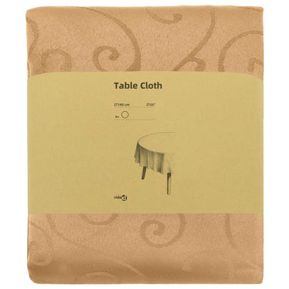 Table Cloth 5 pcs Round Beige Ø 140 cm