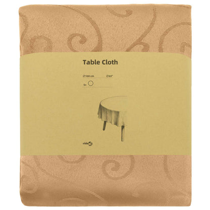 Table Cloth 5 pcs Round Beige Ø 160 cm