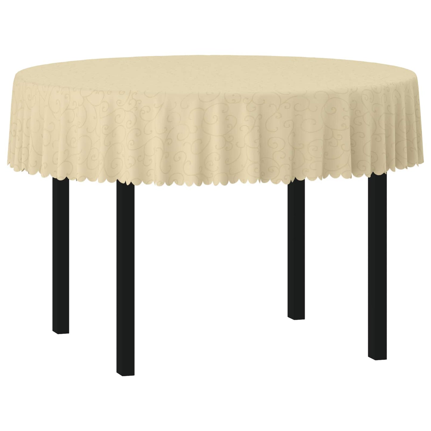 Table Cloth 5 pcs Round Cream White Ø 180 cm
