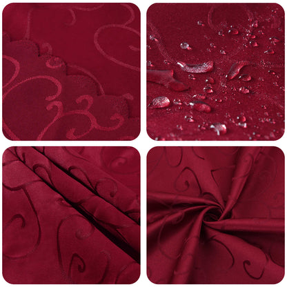 Table Cloth 5 pcs Oval Wine Red 130 x 180 cm