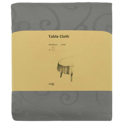 Table Cloth 5 pcs Oval Light Grey 130 x 220 cm