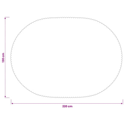 Table Cloth 5 pcs Oval Dark Green 130 x 220 cm