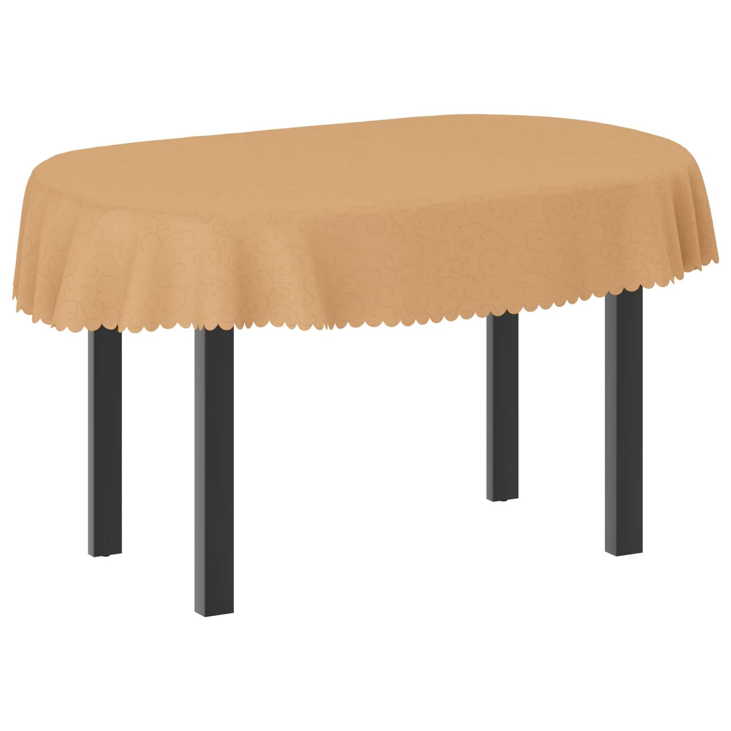 Table Cloth 5 pcs Oval Beige 130 x 220 cm