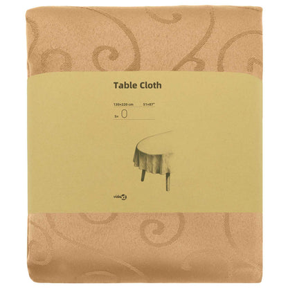 Table Cloth 5 pcs Oval Beige 130 x 220 cm