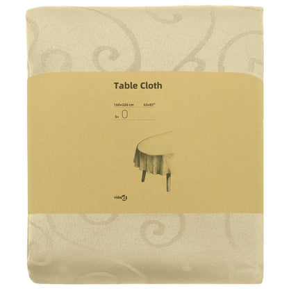 Table Cloth 5 pcs Oval Cream White 160 x 220 cm