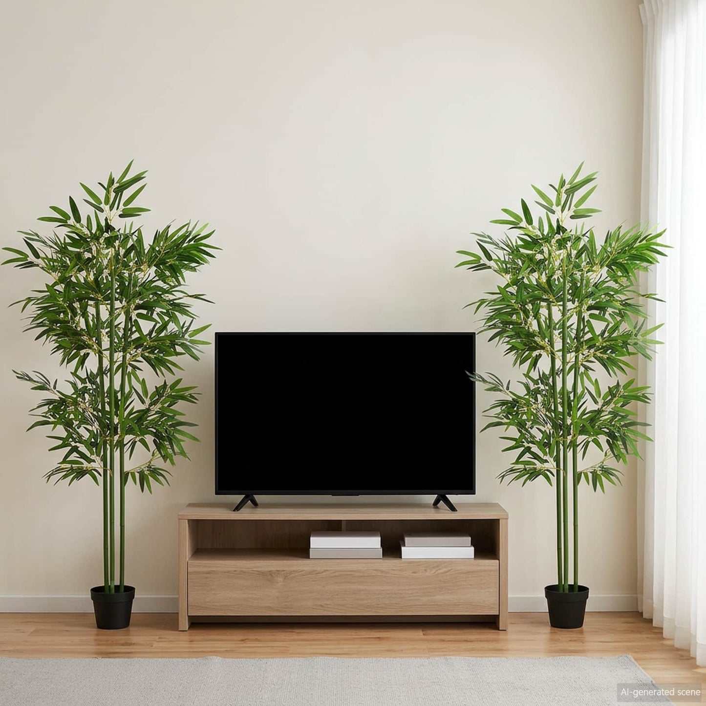 Artificial Bambo Tree 2 pcs Green 45 x 18 x 175 cm