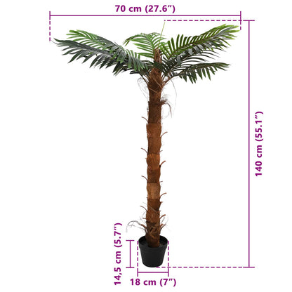 Artificial Cocuspalm Tree Green 70 x 18 x 140 cm