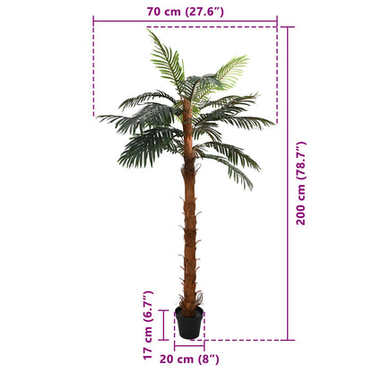 Artificial Cocuspalm Tree Green 70 x 20 x 200 cm