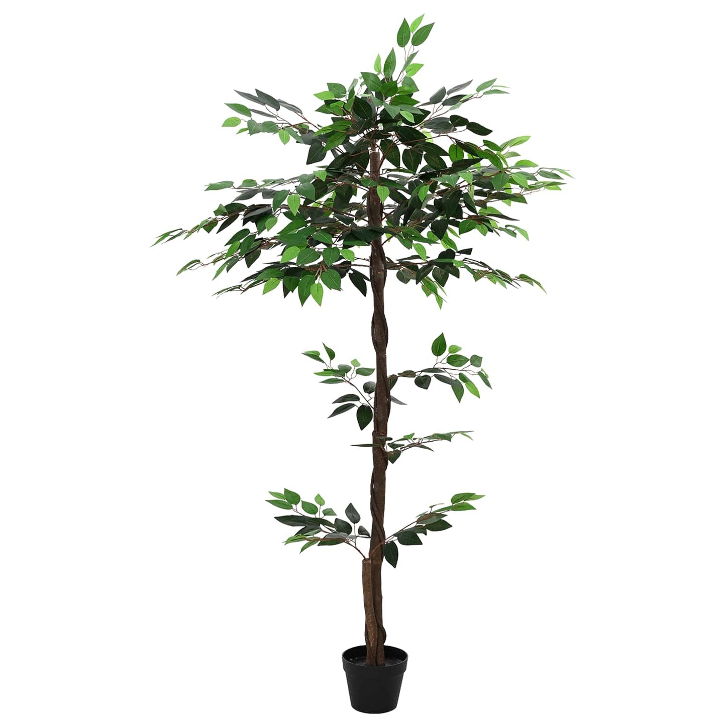 Artificial Ficus Plant Green 85 x 18 x 160 cm Fabric and Wood